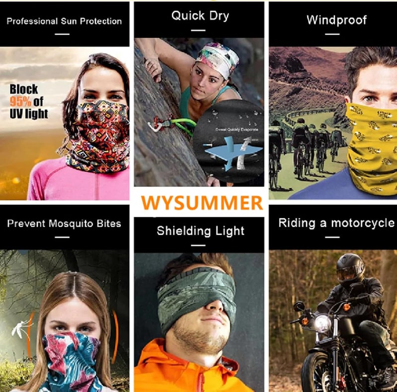 WYSUMMER Scarves Bandanas Skull Face Tube Headband, Gaiter Head Wrap Balaclava Magic Scarf Motorcycle Multi Function Headwear - Image 5